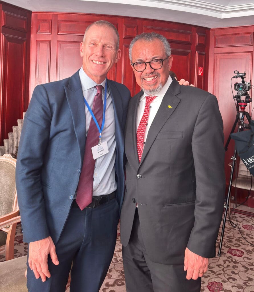 With WHO Director General Dr. Tedros In Berlin, speaking together on a panel exploring healthy aging and pandemic prevention, February 2026